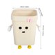 thumbnail image 2 of Countertop Trash Can Cartoon Waste Bin Lidless Wastebasket Office Use 12L Beige Standing Design 1Pack, 2 of 5