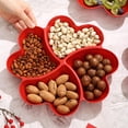 thumbnail image 5 of Red Divided Snack Platter with Multi-Tier Design, Perfect for Parties, Festivals, Picnics, and Home & Travel Use, 5 of 5