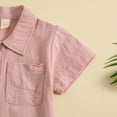 thumbnail image 5 of TOWED22 Toddler Baby Boy Girl Clothes Striped Short Sleeve T-shirt Tops Elastic Waist Shorts Set 2Pcs Summer Outfit Pink,3-4 Y, 5 of 7