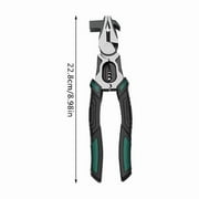 Lineman Pliers with Nail Puller, Industrial Heavy Duty Electrician Tool, Flat Nose Wire Cutter Pliers for Electrical Work, Labor Saving Grip Design Multi Functional Pulling and Cutting Tool