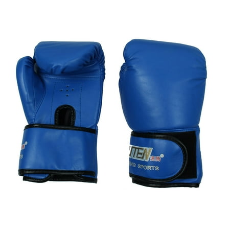 Suteng Authorized Uni Sports Pu Sparring Punching Bag Mitts Kickboxing Training Boxing Gloves Pair Blue