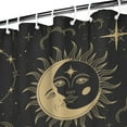 thumbnail image 3 of Celestial Shower Curtain with Gothic Sun Moon Star Print, Waterproof Spiritual Aesthetic Fabric with Hooks, Mystical Cosmic Bathroom Decor for Home, Airbnb, RV, or Dorm Bathrooms, 3 of 5
