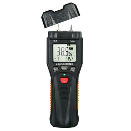 

FUYI Digital Damp Meter Detector Wood Meter Wood Tester with 7 Modes LCD Backlight Data Hold Function for Wood Plants Cement 0.0%～60.0%