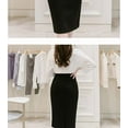 thumbnail image 4 of Women's High-Waisted Pencil Skirt - Professional Slim-Fit Work Skirt for Office Wear, 4 of 13
