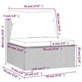 thumbnail image 4 of vidaXL 5 Piece Garden Lounge Set with Cushions Poly Rattan Brown, 4 of 4