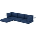 thumbnail image 2 of SUNCROWN 9 Piece Patio Furniture Cushions, Replacement Outdoor Cushions for 4-Seat Patio Couch, Cushions for Outdoor Sectional Sofa, Blue, 2 of 9