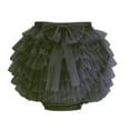 thumbnail image 2 of Fall Saving! HVOBTTY Toddler Tiered Mini Skirts, Kid's Pleated Short Skirts, Kids Girls Casual Solid Color Elastic Waist Mesh Bow Skirt Versatile Tiered Puff Skirts Dark Gray, 0 Months, 2 of 3