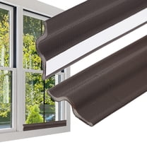 REGALWOVEN 20 Feet Window Weather Stripping Door Seal Self Adhesive PU Foam Weather Strip Brown