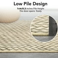 thumbnail image 4 of HOMERRY Braided Print Neutral Solid Non Slip Area Rug 10' x 13' for Living Room Washable Indoor Carpet, Beige, 4 of 7