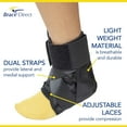 thumbnail image 4 of Brace Direct Lace Up Ankle Brace with Figure 8 Strapping - Compression Stabilizer Support & Leg Splint for Sprained, Rolled, Acute Ankle Injuries, 4 of 8