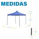 thumbnail image 5 of Carpa Toldo Plegable 3x3 Impermeable Retractil Jardin Onof Azul, 5 of 6