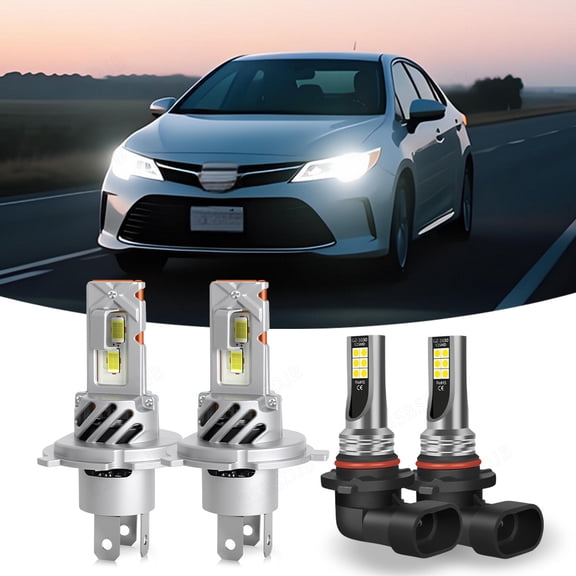 BSBSDJB For Toyota Solara 1999-2001 LED Headlights High Low Beam Fog Light 4 Bulbs White