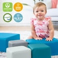 thumbnail image 6 of ECR4Kids SoftZone Toddler Foam Building Blocks, Beginner Playset, Contemporary, 7-Piece, 6 of 9