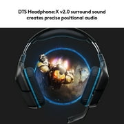 Logitech G432 Wired Gaming Headset, 7.1 Surround Sound, DTS Headphone:X 2.0, 50 mm Audio Drivers, USB and 3.5 mm Jack, Flip-to-Mute Mic, PC, Black
