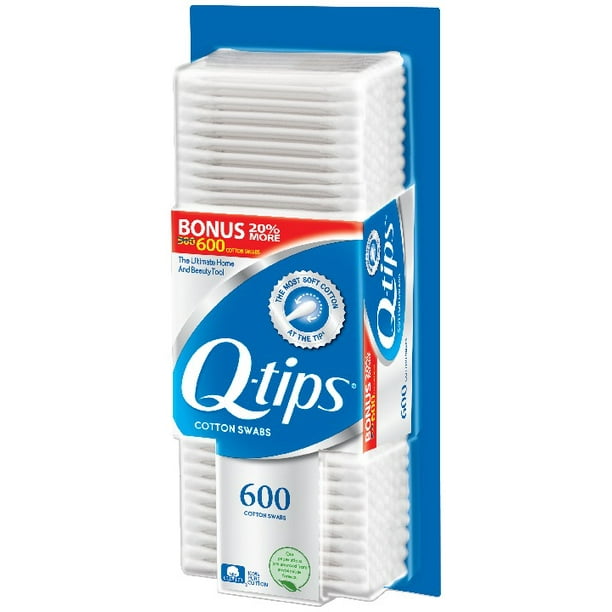 Qtips Cotton Swabs Bonus Pack, 600 ct