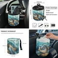 thumbnail image 4 of Yuyamidu Sea Turtle Front Car Seat Cover Set of 12 Blue Steering Wheel Cover Seat Belt Pads Armrest Cover Garbage Bin Air Vent Pocket Rearview Mirror Cover Coasters Keychain Car Accessories Decor, 4 of 6