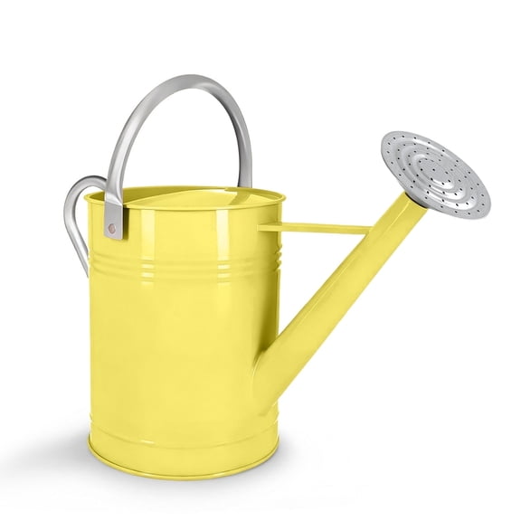 Longrun 1.7 gal Yellow Metal Watering Cans with Long Spout