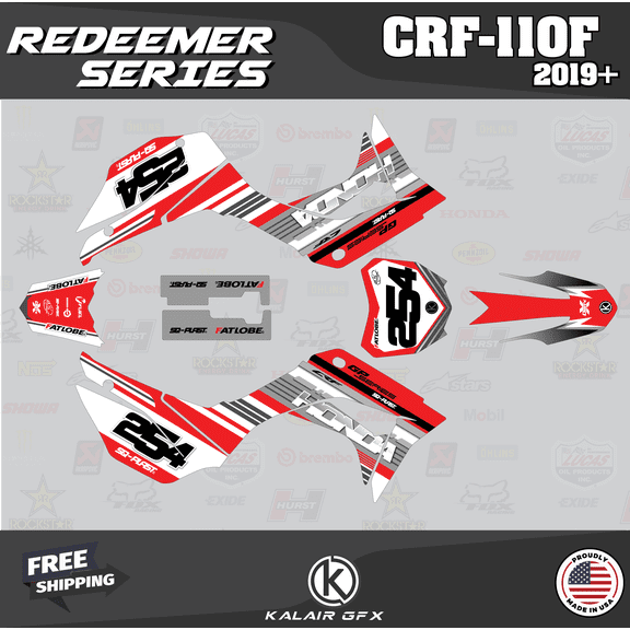 Kalair GFX Graphics Kit for Honda CRF110F (2019-2024) Redeemer Series