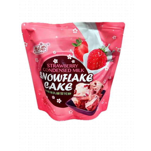 Yuki&Love Strawberry Condensed Milk Snowflake Cake, 0.04 Ounce (Pack of 1)