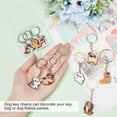 thumbnail image 3 of 1 set 8 Style 40Pcs Farm Animal Keychains Pendants Catoon Dog Car Key Ring Charm with Hoop Universal Birthday Party Favors Accessories Gifts for Women Backpack Charm Handbag Purse Wallet Decor 3in, 3 of 5