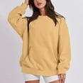 thumbnail image 2 of 2026 ! JINMGG Fall Winter Long Tops for Women, Womens Plus Size Fashion Women Comfortable Casual Pocket Color Long Sleeve Round-Neck Blouses T-Shirt Tops, 2 of 8