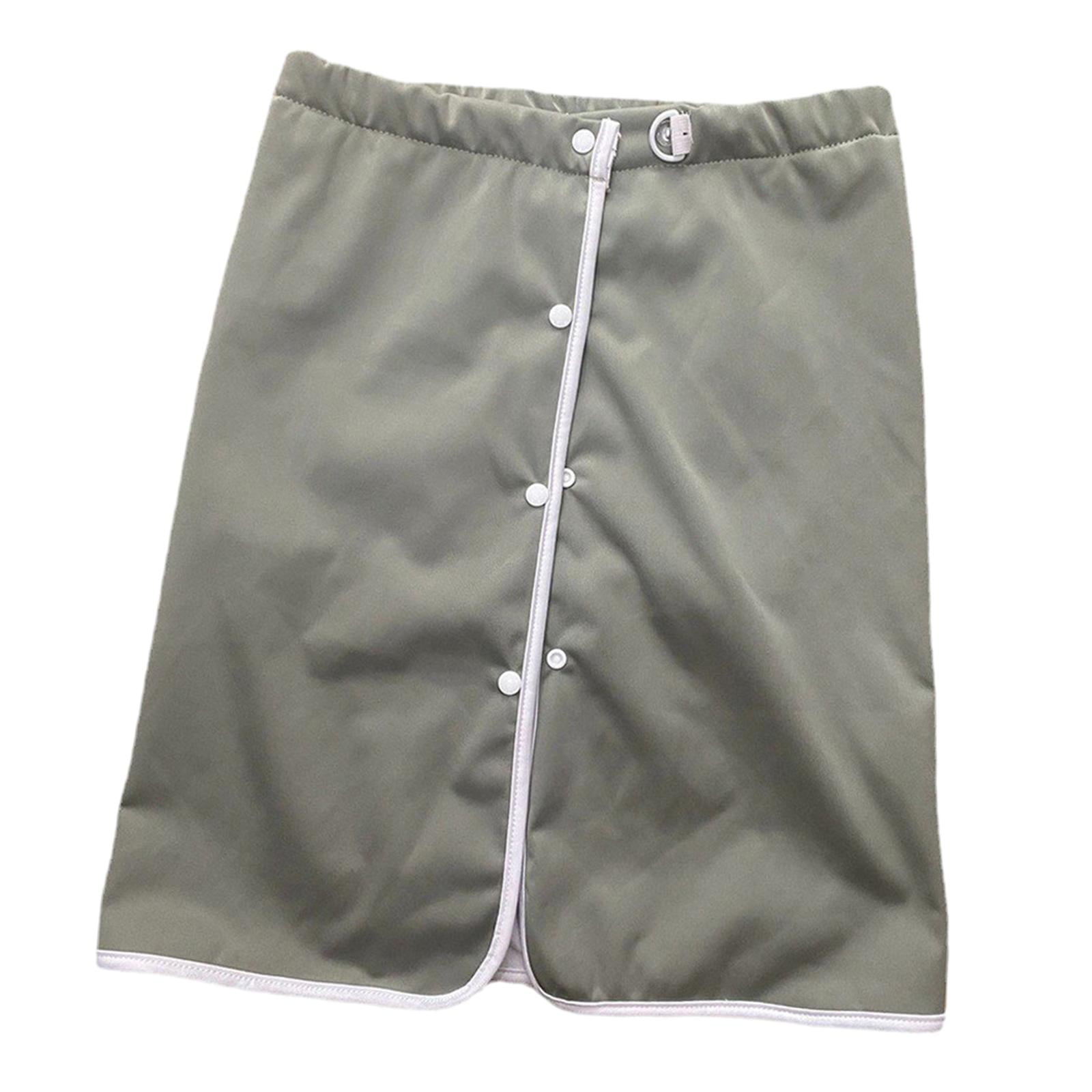 Adult Diaper Skirt Breathable Adult Cloth Diaper Reusable for Adults Elderly Grayish green XXXL