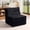 Black (Plush Corduroy), variant on Toject Plush Corduroy Ottoman, Modular Footrest for Sectional Sofa, Soft Square Foot Stool for Living Room, Gray