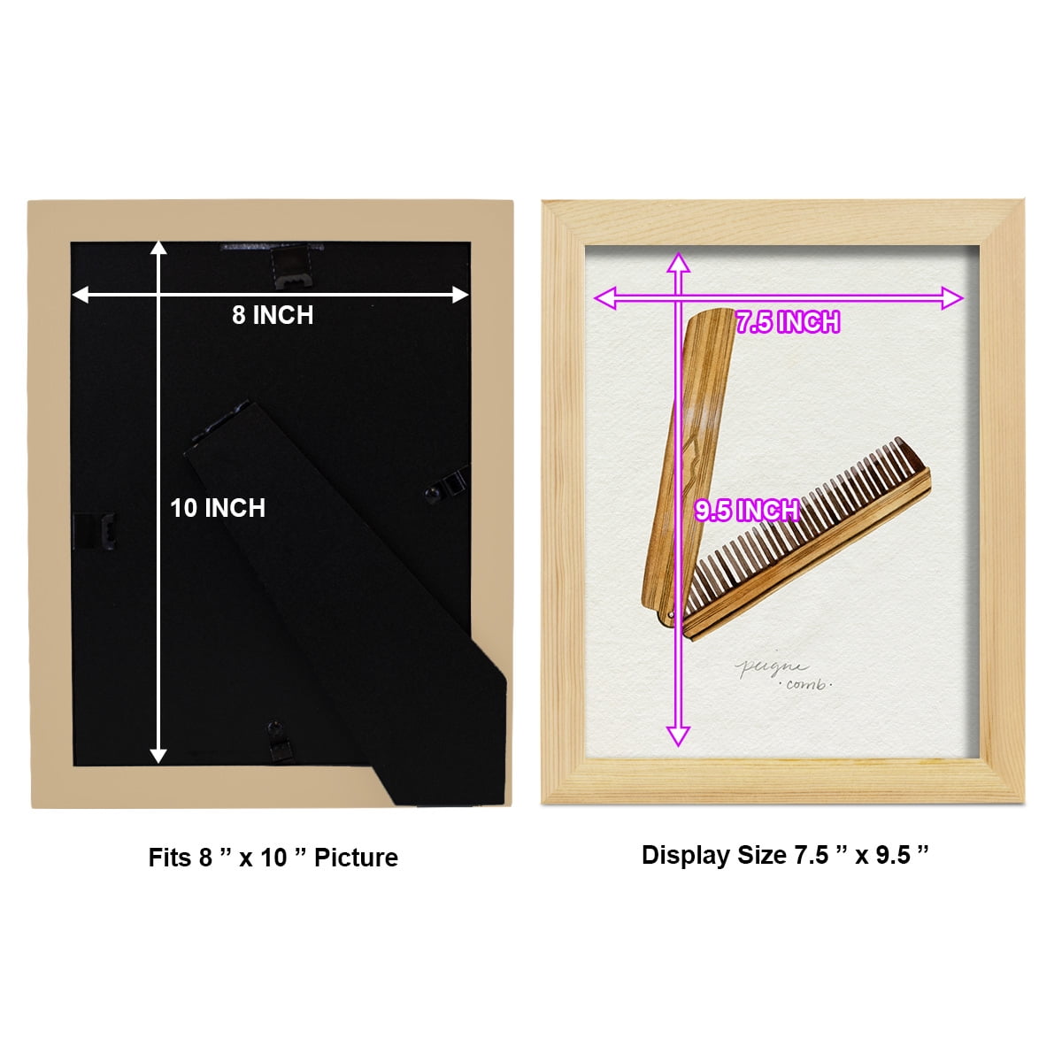 Gilded Toiletries IV - Framed Print w/glass - Natural Wood