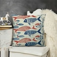 thumbnail image 2 of Nawypu  Fish Pillows Decorative Throw Pillow Cover Fish in The Ocean Pillow Case 18x18 Inch Square Cushion Cover for Sofa Bed Blue Red, 2 of 5