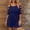 #002-Blue, variant on Womens Plus Size Jumpsuit Short Cold Shoulder Off Shoulder Tie Side Pocket Solid Soft Stretchy Breathable Casual Romper for Summer Gift
