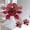 Red, variant on Tuscom 2 Pack Artificial Plant Bush with Variegated Leaves, Faux Greenery Sprigs for Home Kitchen Office Wedding Garden Decor