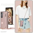 thumbnail image 2 of Case for Samsung Galaxy S23+ Plus (Not S23) with Card Slot Holder, Removable Adjustable Shoulder Strap Lanyard Crossbody Neck Purse Phone Case for Samsung Galaxy S23 Plus KB Rose, 2 of 15
