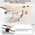 thumbnail image 5 of AMOSIJOY Cat Sill Window Perch Sturdy Hammock Window Seat with Cushion Bed Cover, Wood & Metal Frame for Large Cats, Easy to Adjust Cat Bed for Windowsill, Bedside, Drawer and Cabinet (M), 5 of 10