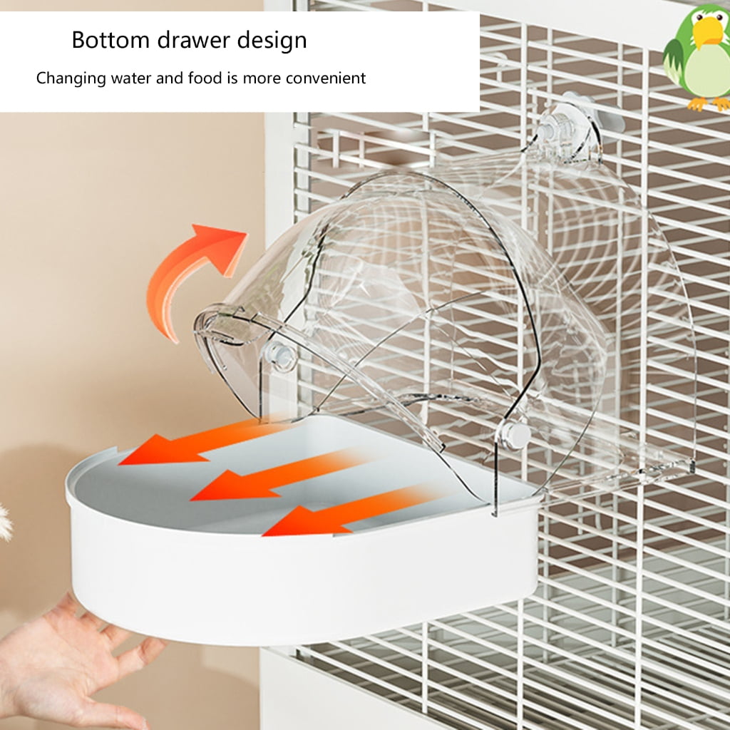 Tizuqe Parakeets Bathing Bowl Lovebird Bath House Bird Shower Cage Accessory