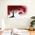thumbnail image 3 of Elephant Stock Scarlet Picnic Dream Tree Wall Art - Horizontal Canvas Wall Art - Living Room Wall Decor - Floral And Botanical Canvas - Red And Beige Decor By Ashvin Harrison - 12" x 8", 3 of 8