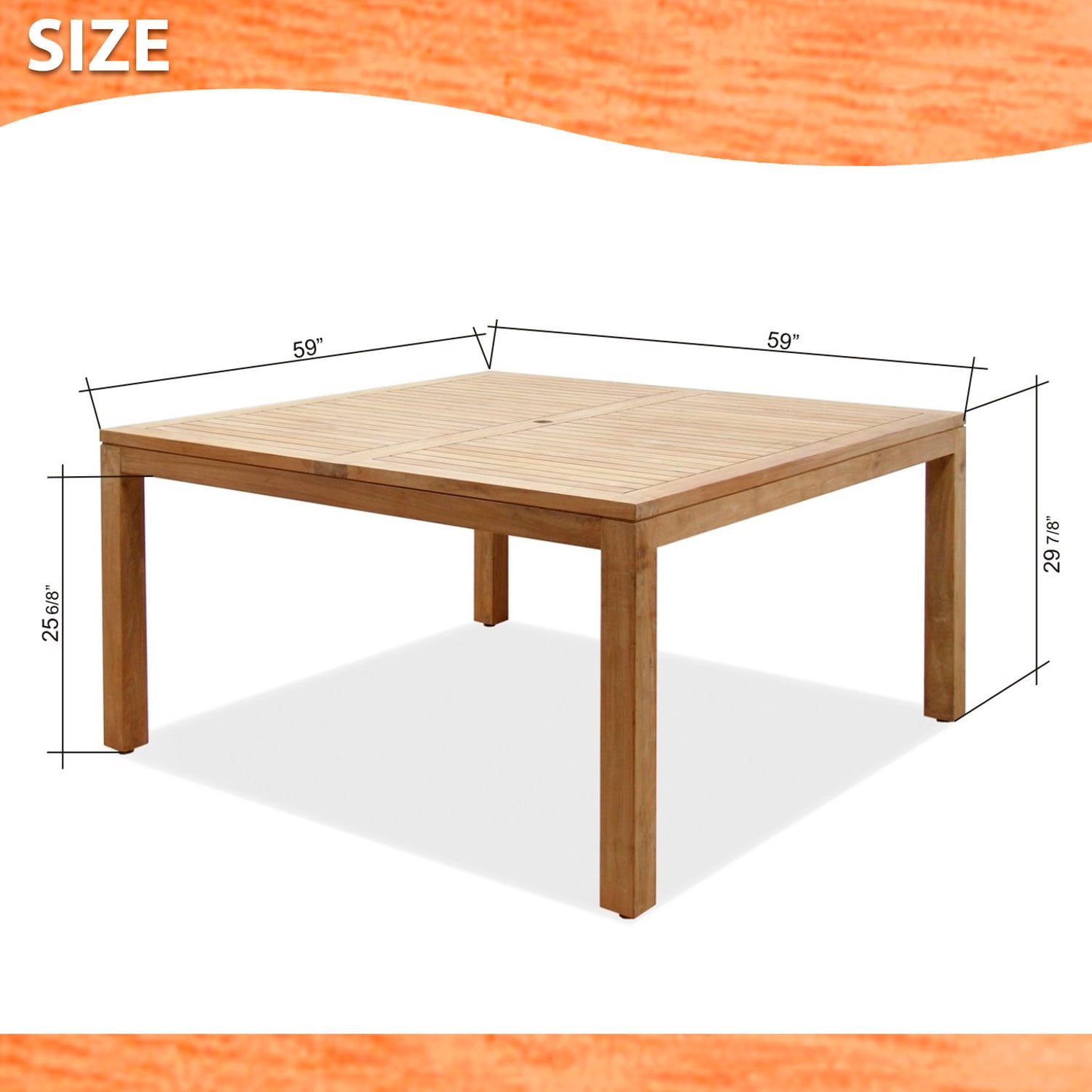 Amazonia Swanton 9 Pieces Certified Teak Square Outdoor Dining Set, Ideal for Patio