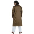 thumbnail image 4 of Atasi Menâ€™s Henley Solid Long Sleeve Kurta Mandarin Collar Ethnic Long Wear, 4 of 7