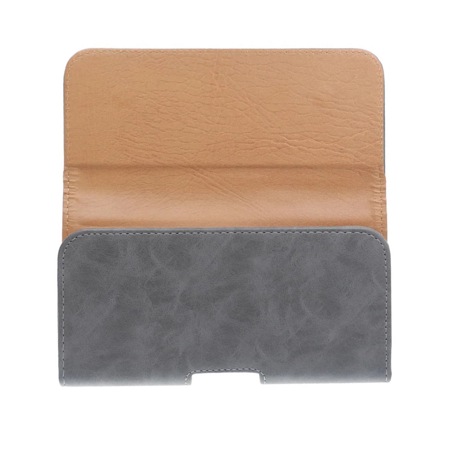 EVO Horizontal Leather Holster with Textured Surface 5.5 Inch - Grey
