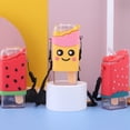 thumbnail image 5 of Toystoory Botella de agua de retención de calor de dibujos animados para niños, taza de silicona de plástico, recipiente para bebidas de viaje Utensilios de cocina Sandía, 5 of 5