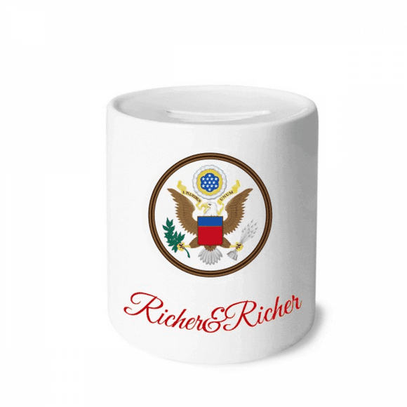 United States National Emblem Rich and Rich Bank Saving Box Coin