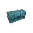 thumbnail image 1 of Boîte de Rangement Décorative en Bois Double Bande Bleue, 1 of 1