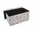 thumbnail image 5 of Kvell Foldable Collapsible Toy Storage Bin, Rainbow & Heart Design, Kids' Storage Chest, 5 of 7