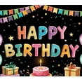 thumbnail image 4 of Decorative Banner Happy Birthday Colorful Design Birthday Banner Balloon Decoration Star Confetti for Birthday Party Kids Celebration Event, 4 of 8