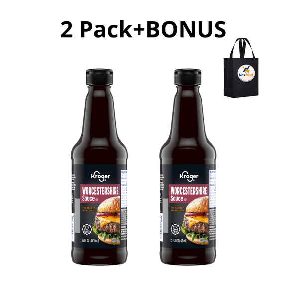KG Worcestershire Sauce 15 Oz , 2 Pack Bonus