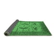 thumbnail image 2 of Ahgly Company Indoor Square Oriental Emerald Green Industrial Area Rugs, 4' Square, 2 of 4