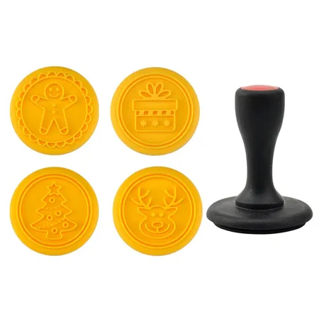 

5pcs Christmas Theme Cookie Stamps Cartoon Cookie Molds Kitchen DIY Cake Decorating Tools