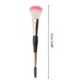 thumbnail image 2 of Unique Bargains 1 Pc Two-in-one Dual Head Makeup Brush for Bathroom Black Rose Pink Plastic Handle Nylon Hair, 2 of 5