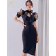 thumbnail image 2 of H Han Queen-Vestidos Vintage con lazo para mujer, elegantes Vestidos de tubo de serie Simple coreana, elegantes e informales para fiesta, novedad de 2023, 2 of 5