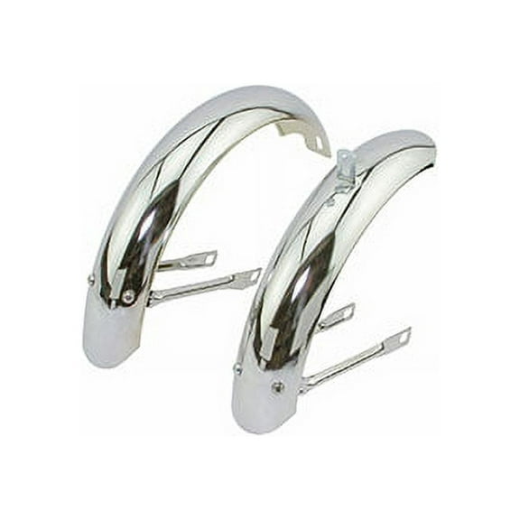 Alta Bicycle 12" Classic Standard Fender Set in Steel Bicycle Chrome