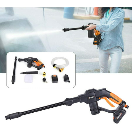 Cordless Portable Pressure Cleaner, 130PSI High Pressure Car Washer, Li-Ion Rechargeable Battery with Variable Nozzle Lance+ Foam Lance (20V)